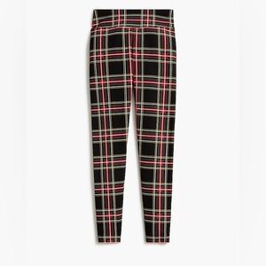 J. Crew Red and Black Plaid Leggings NWT XL